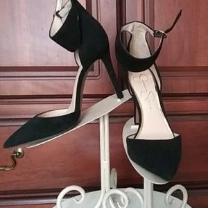 Black Suede Pumps by Jessica Simpson